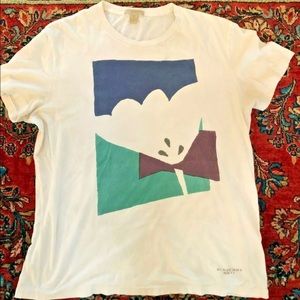 Burberry Brit tee white floral t shirt